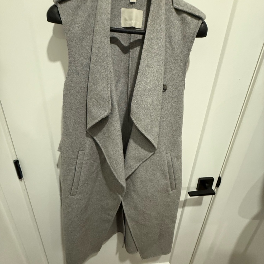 Soia & Kyo Light Gray Wool Vest